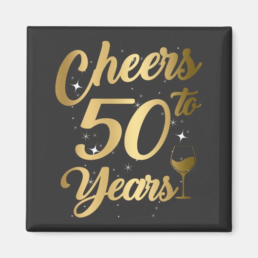 Cheers tot 50 jaar 50e geboorte party Square Magneet (Voorkant)