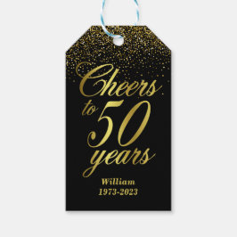 Cheers tot 50 jaar 50e verjaardag cadeaulabel