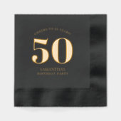 Cheers tot 50 jaar 50e verjaardag folie servetten (Voorkant)