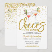 Cheers tot 50 jaar 50e verjaardag kaart (Voorkant / Achterkant)