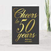 Cheers tot 50 jaar 50e verjaardag kaart (Voorkant)
