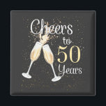 Cheers tot 50 jaar 50e verjaardag Square Magn Magneet<br><div class="desc">Cheers tot 50 jaar 50th Birthday Team Dinking Family Design Gift Square Magnet Classic Collectie.</div>