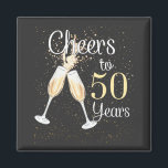 Cheers tot 50 jaar 50e verjaardag Square Magn Magneet<br><div class="desc">Cheers tot 50 jaar 50th Birthday Team Dinking Family Design Gift Square Magnet Classic Collectie.</div>