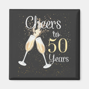 Cheers tot 50 jaar 50e verjaardag Square Magn Magneet