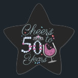 Cheers tot 50 jaar 50e verjaardag Star Sticke Ster Sticker<br><div class="desc">Cheers tot 50 jaar 50e verjaardag Team Dinking Family Design Classic Collectie Gift Star Sticker.</div>