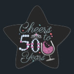 Cheers tot 50 jaar 50e verjaardag Star Sticke Ster Sticker<br><div class="desc">Cheers tot 50 jaar 50e verjaardag Team Dinking Family Design Classic Collectie Gift Star Sticker.</div>
