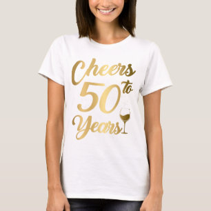 Cheers tot 50 jaar 50e verjaardag van T-Shi T-shirt