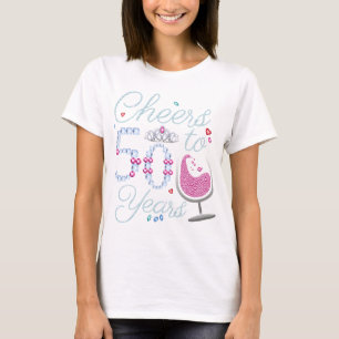 Cheers tot 50 jaar 50e verjaardag van vrouwen t-shirt