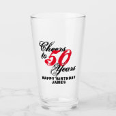 Cheers tot 50 jaar 50th Birthday bierglass gift Glas (Voorkant)