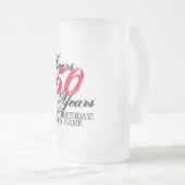 Cheers tot 50 jaar aangepast 50e verjaardag cadeau matglas bierpul (Voorkant rechts)