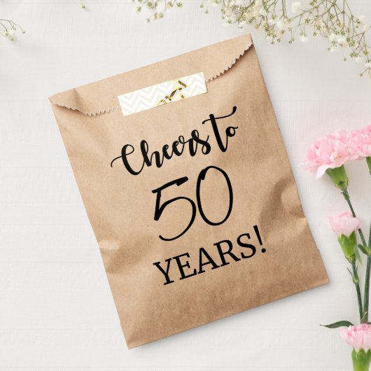 Cheers tot 50 jaar! bedankzakje (Gezegeld)