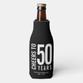 Cheers tot 50 jaar Business Jubileum Flesjeskoeler (Fles Voorkant)
