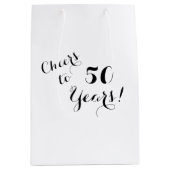 Cheers tot 50 jaar Gift Bag Medium Cadeauzakje (Voorkant)