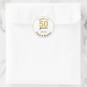 Cheers tot 50 jaar Gold 50e Jubileum Ronde Sticker (Tas)