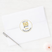 Cheers tot 50 jaar Gold 50e Jubileum Ronde Sticker (Envelop)