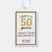 Cheers tot 50 jaar Golden Wedding Jubileum Cadeaulabel (Voorkant)