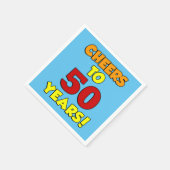 Cheers tot 50 jaar kleurrijke partij servet (Hoek)