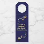 Cheers tot 50 jaar marinemacht en goudsterren flessenhanger (Voorkant)