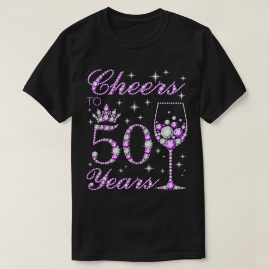 Cheers tot 50 jaar oude 50e verjaardag t-shirt (Design voorkant)