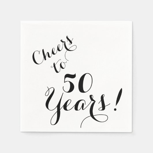 Cheers tot 50 jaar papier Napkins Servet (Voorkant)