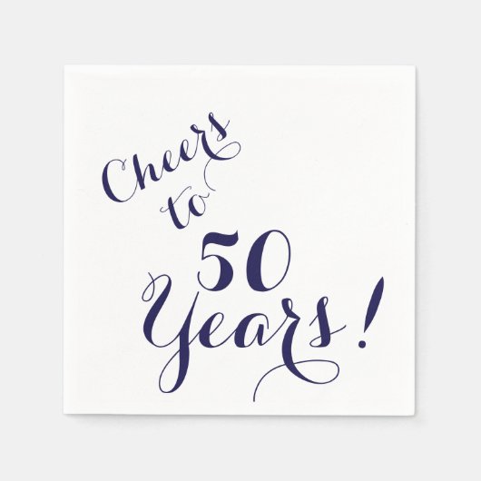 Cheers tot 50 jaar papier Napkins Servetten (Voorkant)