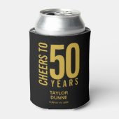 Cheers tot 50 jaar verjaardag viering blikjeskoeler (Blikje Voorkant)