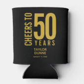 Cheers tot 50 jaar verjaardag viering blikjeskoeler (Achterkant)