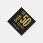 Cheers tot 50 jaar verjaardag viering servet (Hoek)