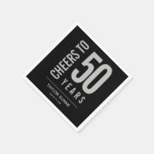 Cheers tot 50 jaar verjaardag viering servet (Hoek)