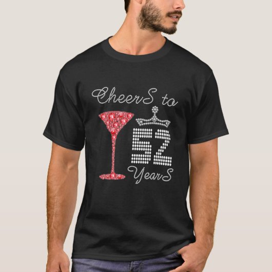 Cheers tot 52 jaar 52e verjaardag van de uitgifte t-shirt (Voorkant)
