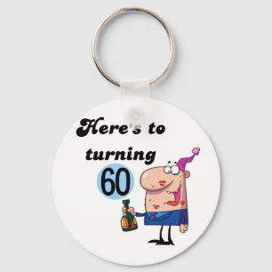 Cheers tot 60 Birthday Tshirts en Gifts Sleutelhanger