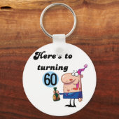 Cheers tot 60 Birthday Tshirts en Gifts Sleutelhanger (Voorkant)