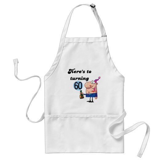 Cheers tot 60 Birthday Tshirts en Gifts Standaard Schort (Voorkant)