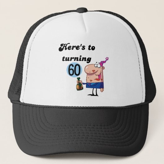 Cheers tot 60 Birthday Tshirts en Gifts Trucker Pet (Voorkant)