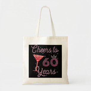 Cheers tot 60 jaar 60e verjaardag 60 jaar oude dag tote bag