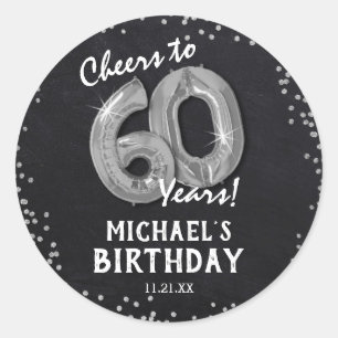 Cheers tot 60 jaar! 60e verjaardag ronde sticker