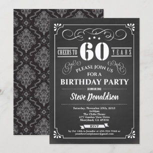 Cheers tot 60 jaar 60e verjaardagskarkbord kaart