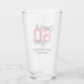 Cheers tot 60 jaar 60th Birthday bierglass gift Glas (Achterkant)