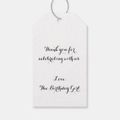 Cheers tot 60 jaar! Birthday Photo Black Script Cadeaulabel (Achterkant)