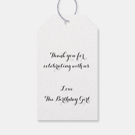 Cheers tot 60 jaar! Birthday Photo Black Script Cadeaulabel (Achterkant)