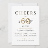 Cheers tot 60 jaar elegante moderne schoolverjaard kaart (Voorkant)