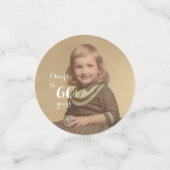 Cheers tot 60 jaar! Foto Confetti (Kleine voorkant)