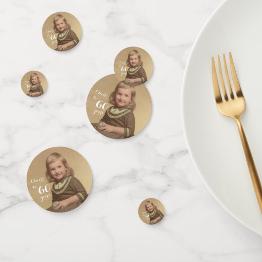 Cheers tot 60 jaar! Foto Confetti (Groep)