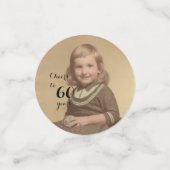 Cheers tot 60 jaar! Foto Confetti (Kleine voorkant)