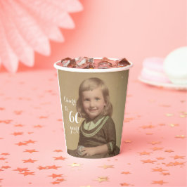 Cheers tot 60 jaar! Foto Papieren Bekers
