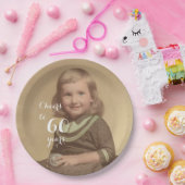 Cheers tot 60 jaar! Foto Papieren Bordje (Feest)