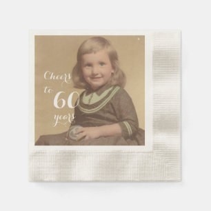 Cheers tot 60 jaar! Foto van Birthday Servet