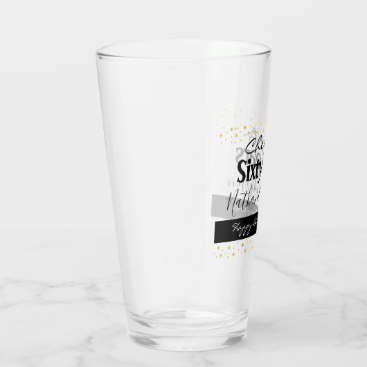 Cheers tot 60 jaar gepersonaliseerd op zondag G Glas (Rechts)