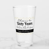 Cheers tot 60 jaar gepersonaliseerd op zondag G Glas (Voorkant)