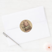 Cheers tot 60 jaar! Klassieke ronde Sticker (Envelop)